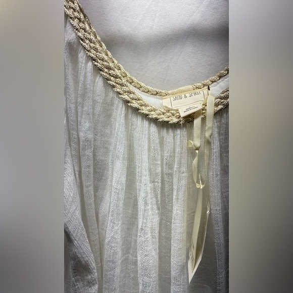 NWT Asymmetrical Cotton Gauze Cami Midi Dress Beach Cover Up sz L Boho Style - Picture 12 of 12